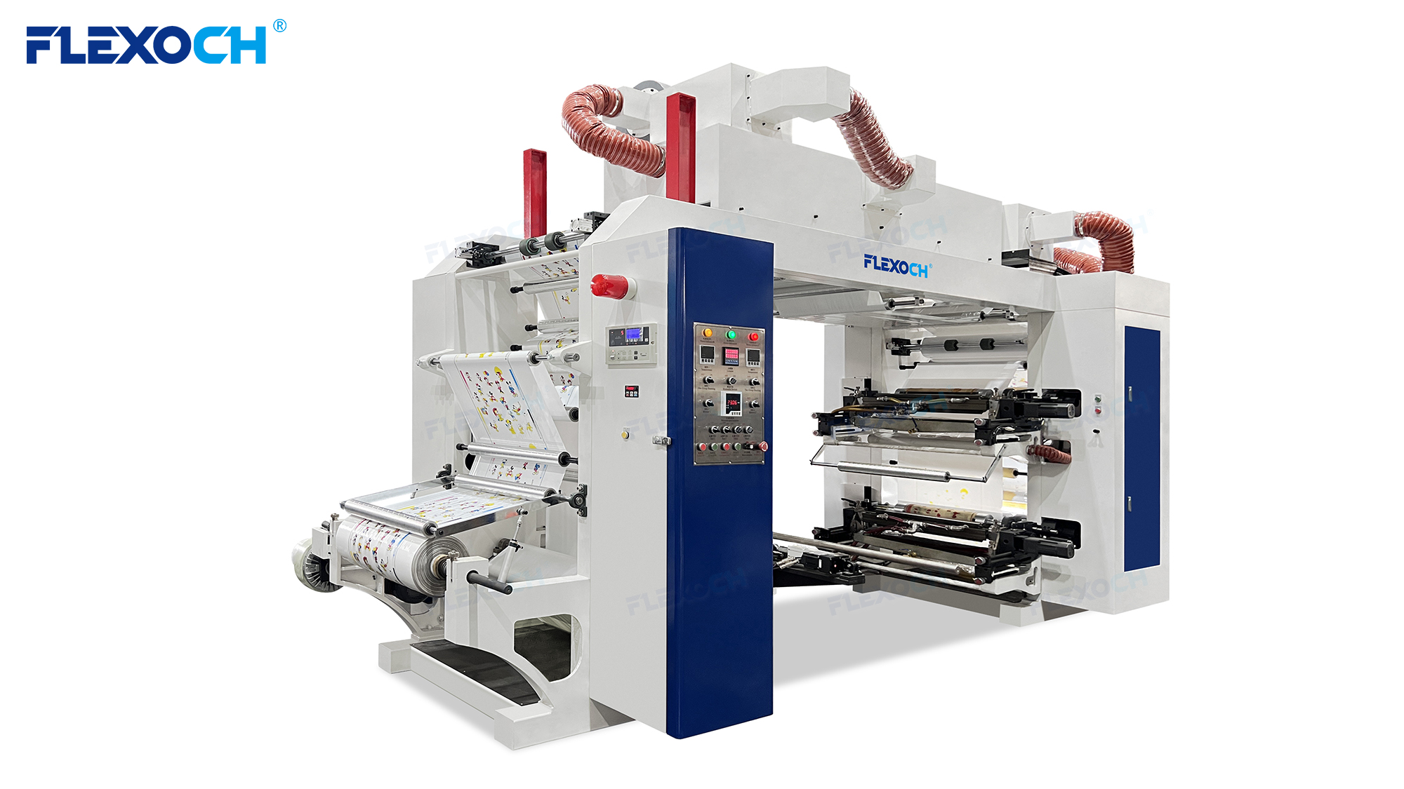 Máquina de impresión flexográfica de tipo apilado de 4 colores