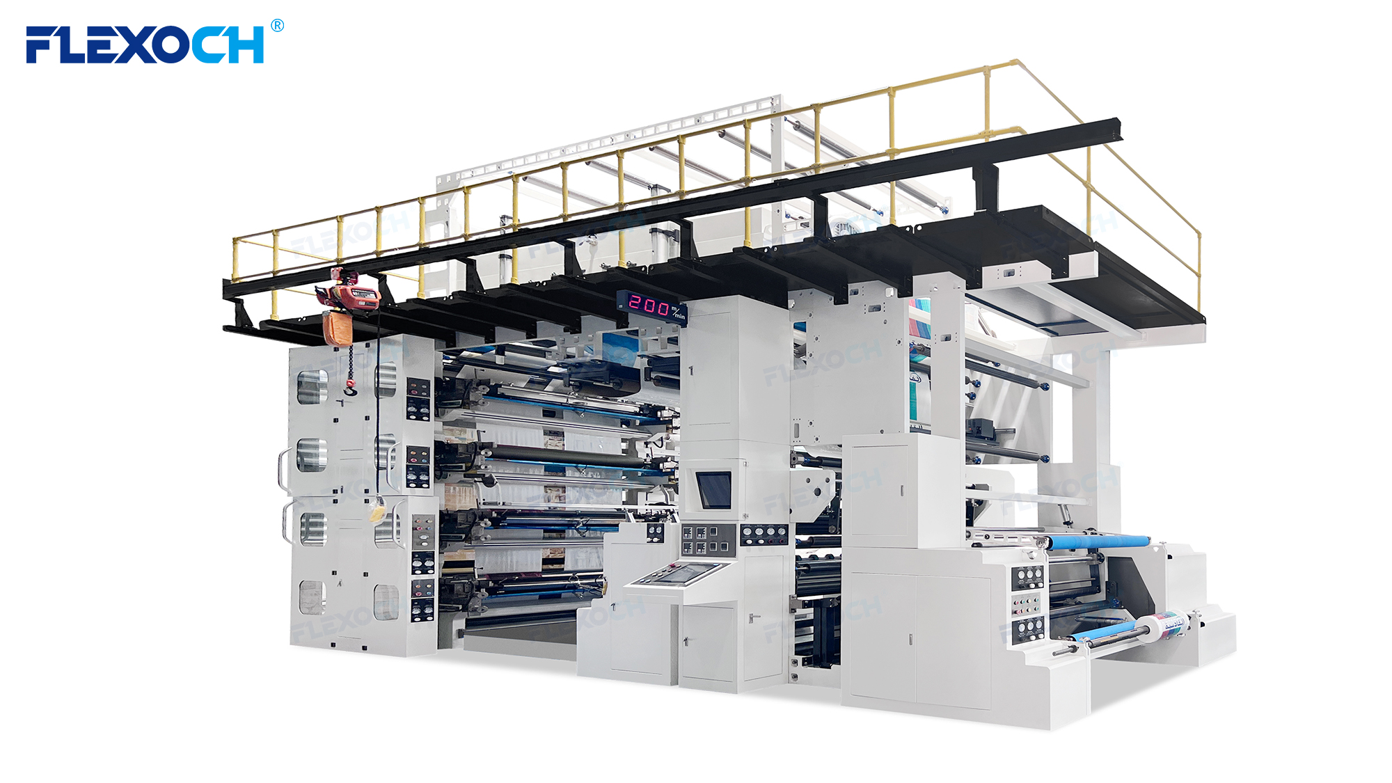 Máquina de impresión flexográfica de tipo apilado de 8 colores