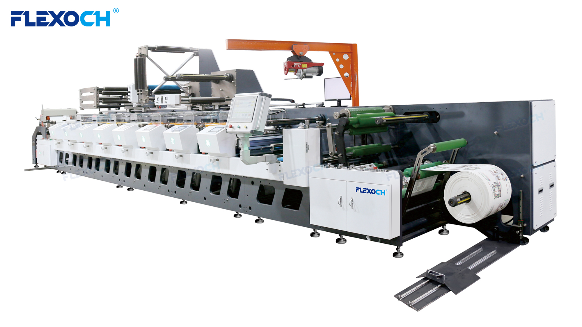 Máquina de impresión flexográfica en línea para papel
